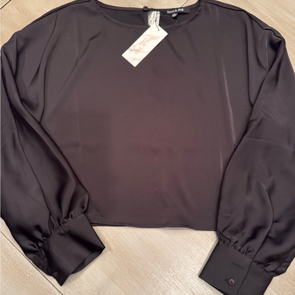 Elegant Black Blouse cropped